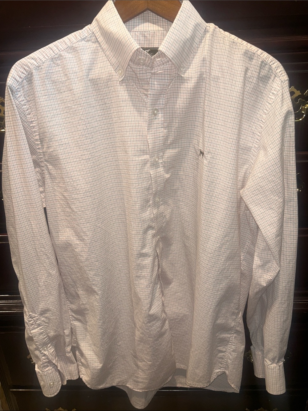 Men's Southern Point Micro-Check Button-Down Dress Shirt